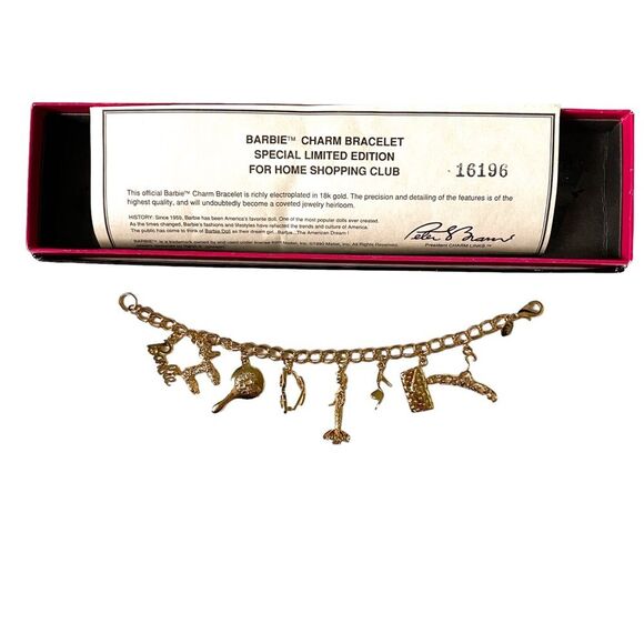 Vintage Barbie Retro Gold Charm Fashion Bracelet - Picture 2 of 8